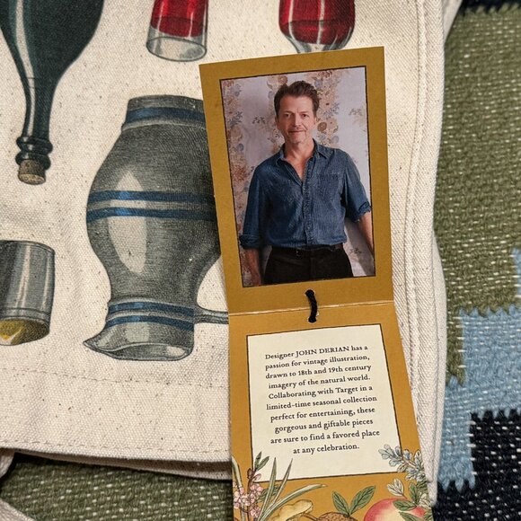 JOHN DERIAN x TARGET Fall Canvas Wine Tote Bag/Multi-Color - Picture 15 of 15